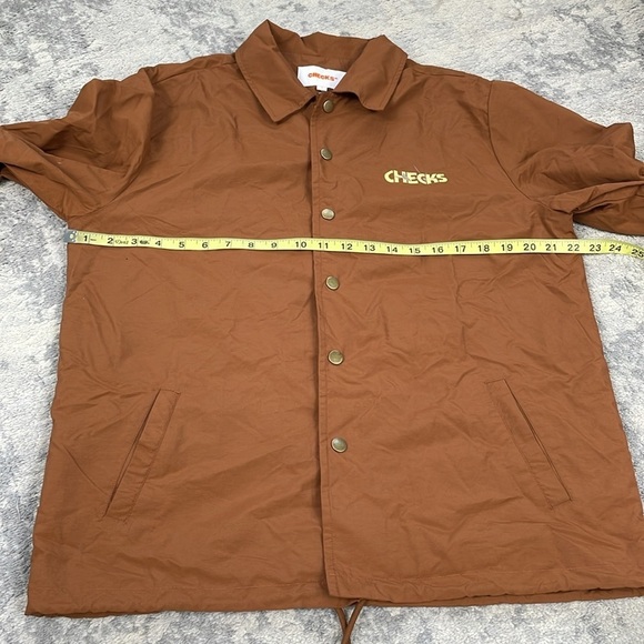 NWT Checks Butterfly Logo Graphic Nylon Jacket in Toasted Coconut Sz S - Picture 11 of 15